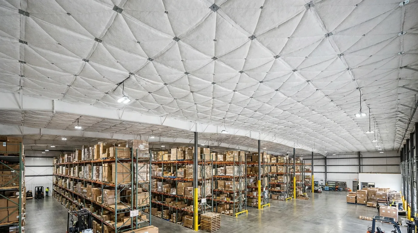 Isolation thermique plafond entrepôt professionnel