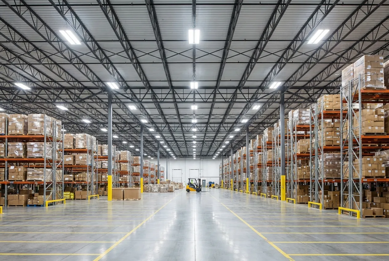 Éclairage LED entrepôt professionnel