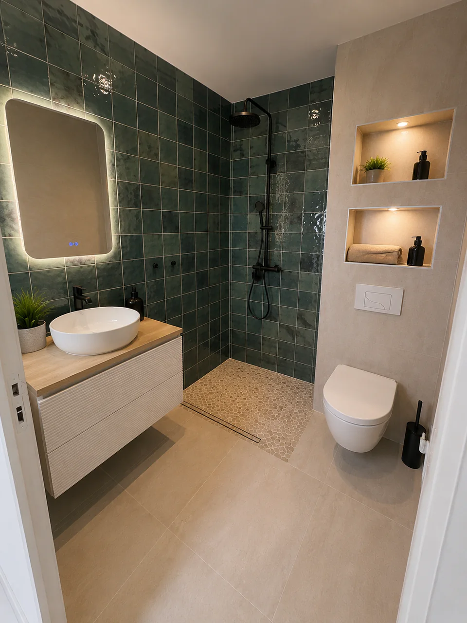 La même salle de bain après rénovation par Zenith Eco