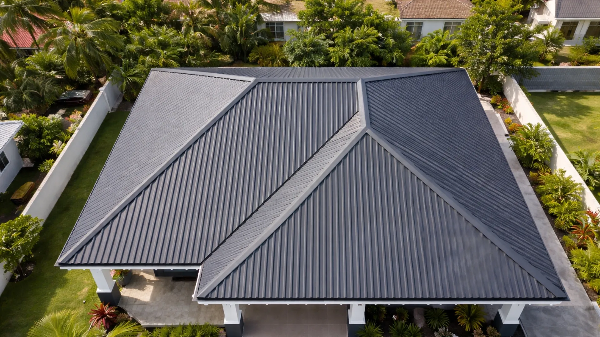 Toiture vue aérienne